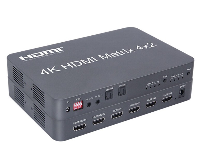 4x2 HDMI prepna a rozboova 4K